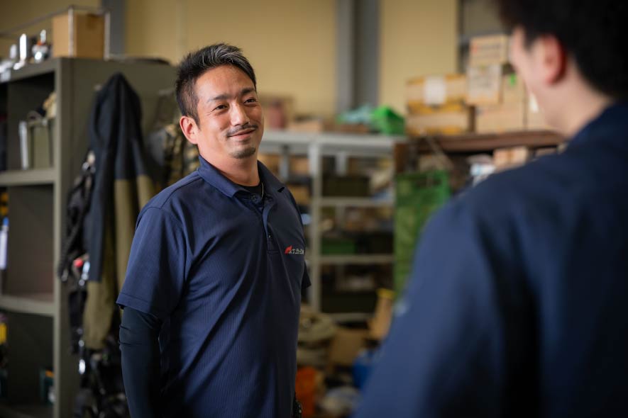 山田 健太さんの作業風景